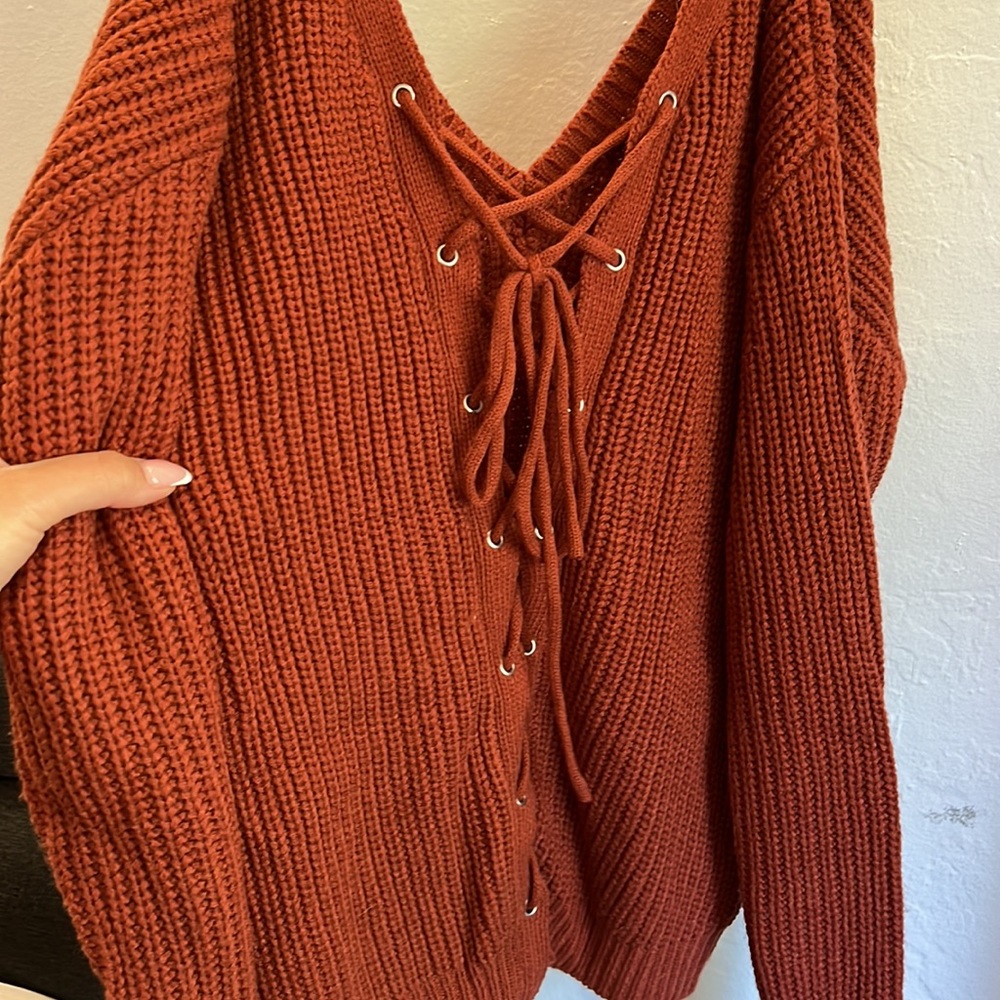 Burnt orange sweater